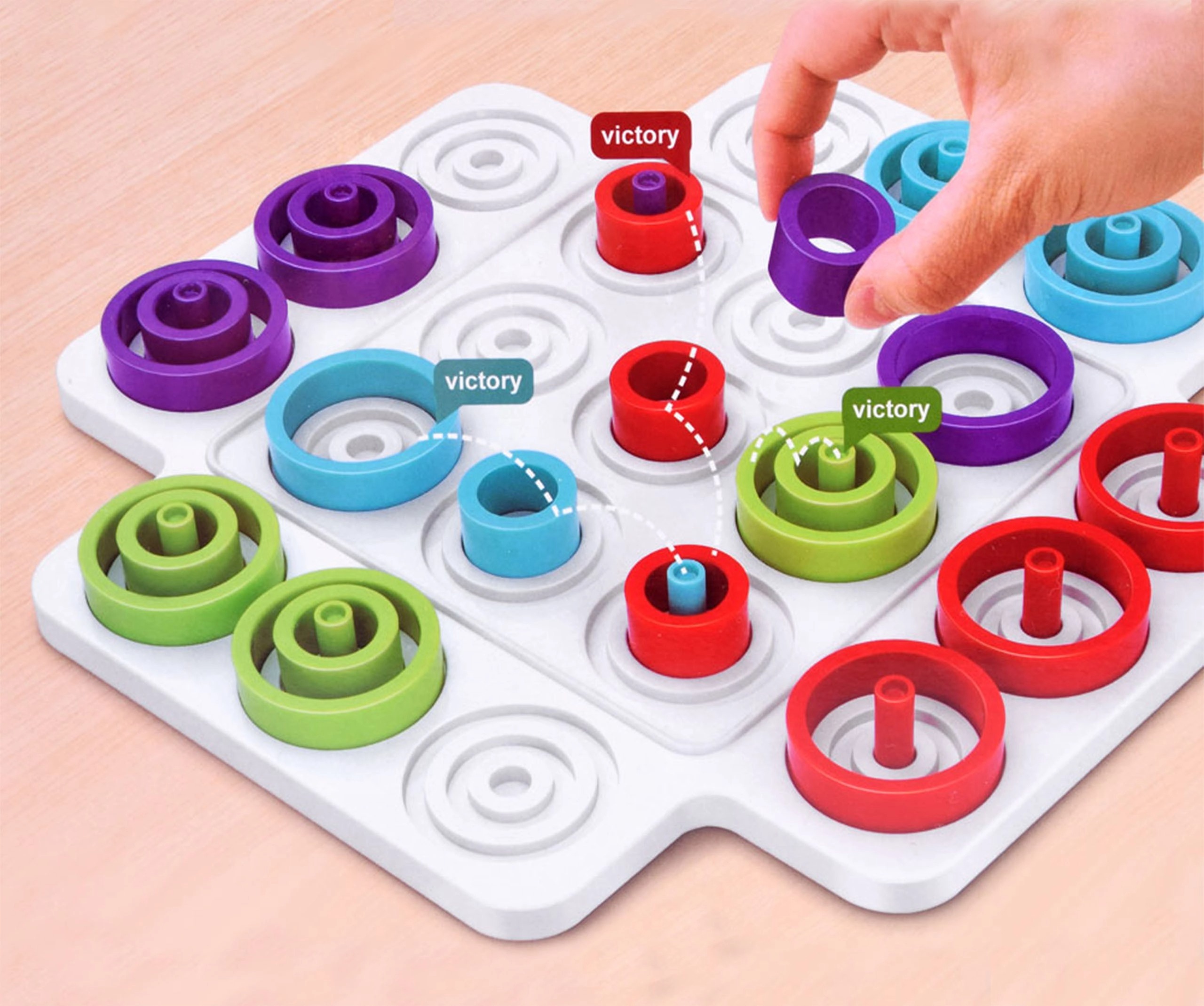 Board Game Family - Montessori Stacking Ring Board Game Kids