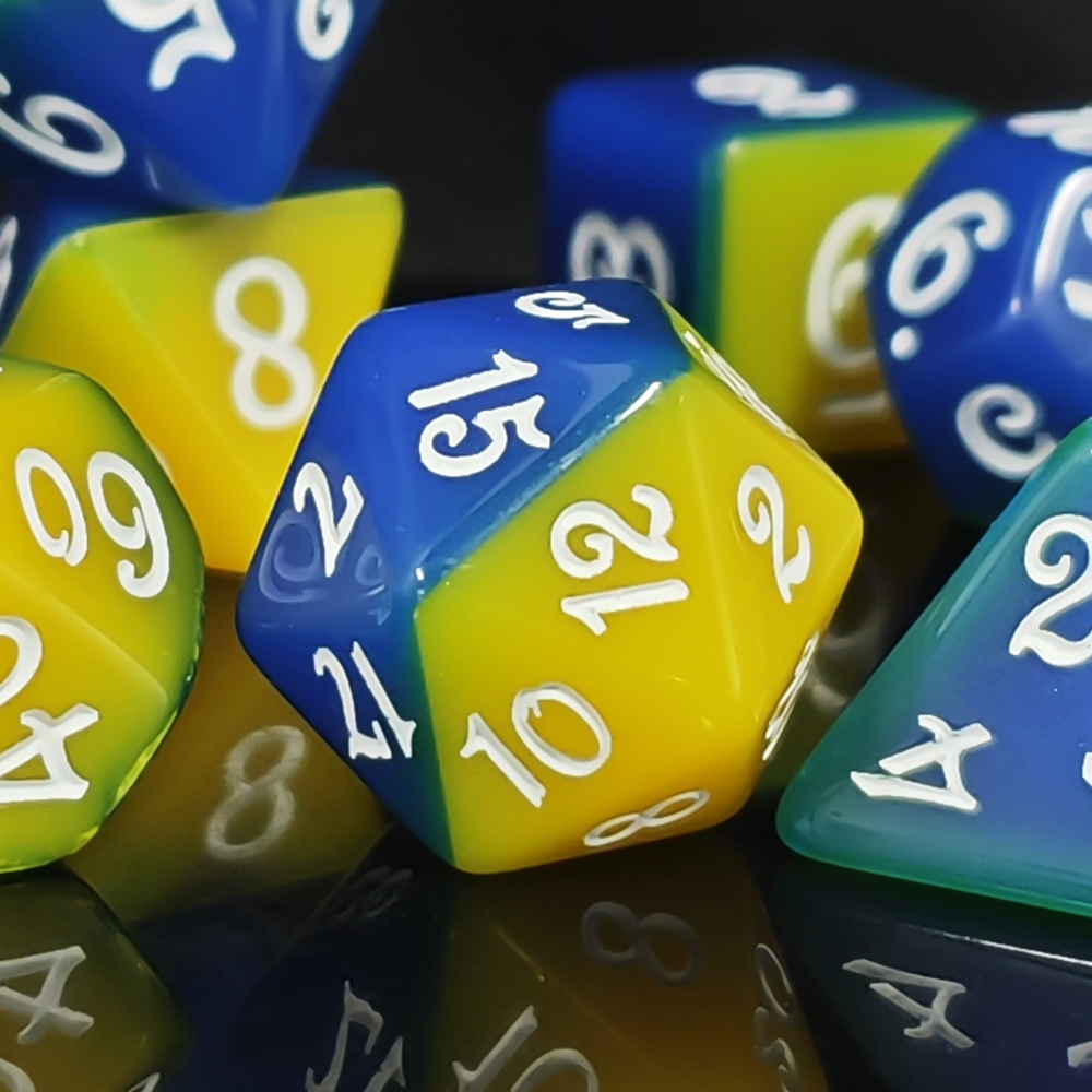 Board Game Live - Blue & Yellow Dual Color Polyhedral