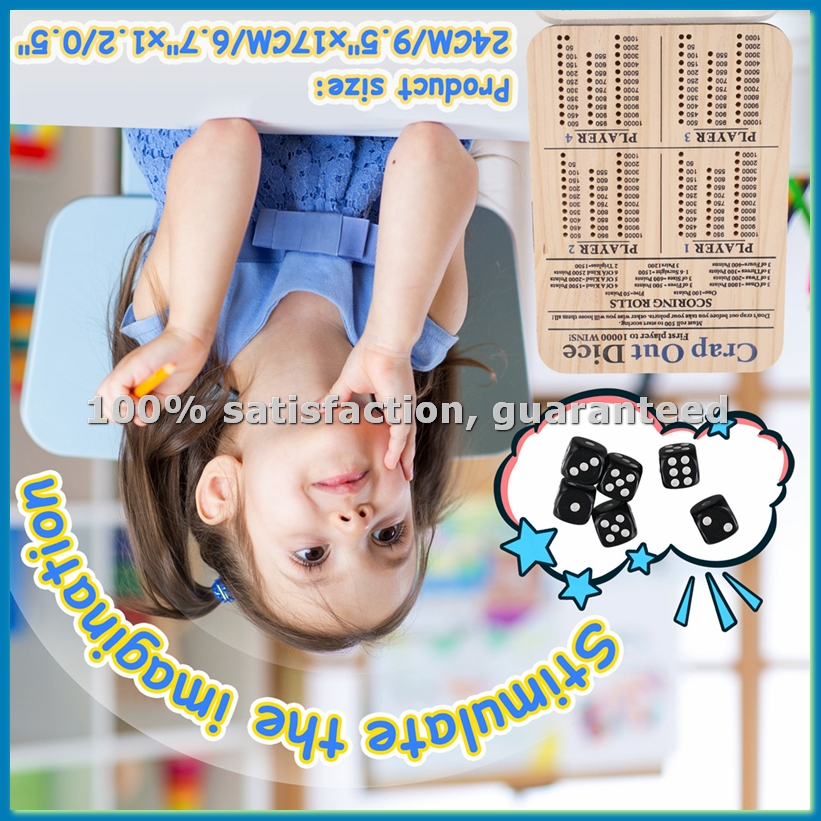 Board Game Family - Wooden Crap Out Dice Score Board
