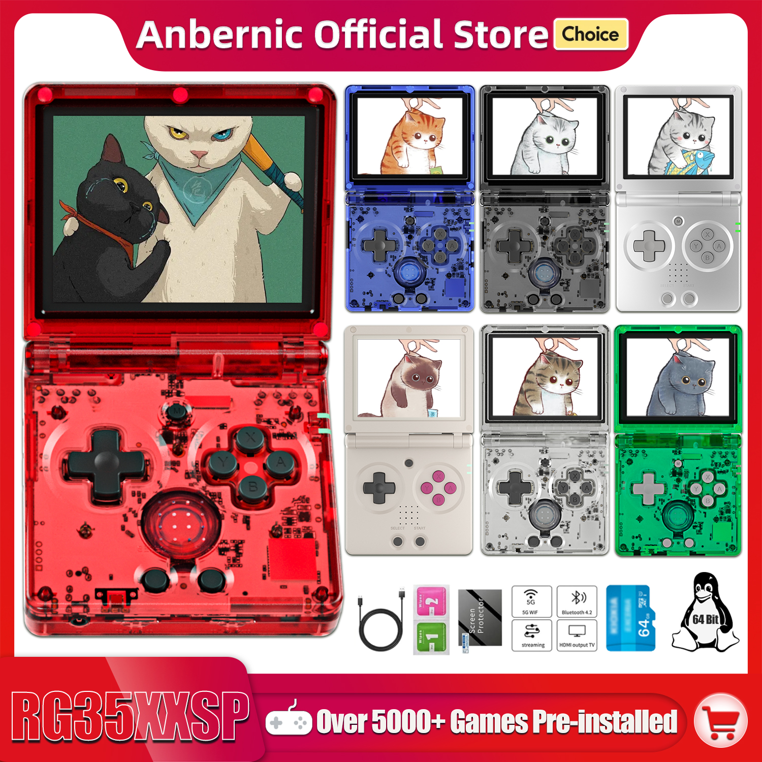 Anbernic NEW RG35XXSP Flip Han - Board Game For 5 Players のレビューと価格