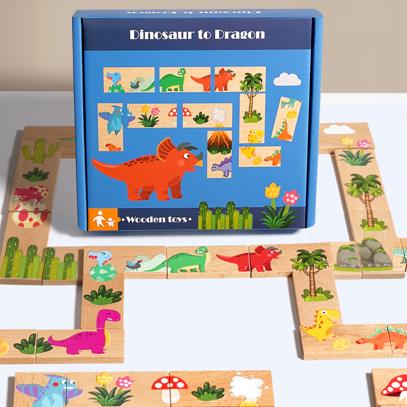 Wooden Dinosaur Domino Matchin - Board Game Oath のレビューと価格