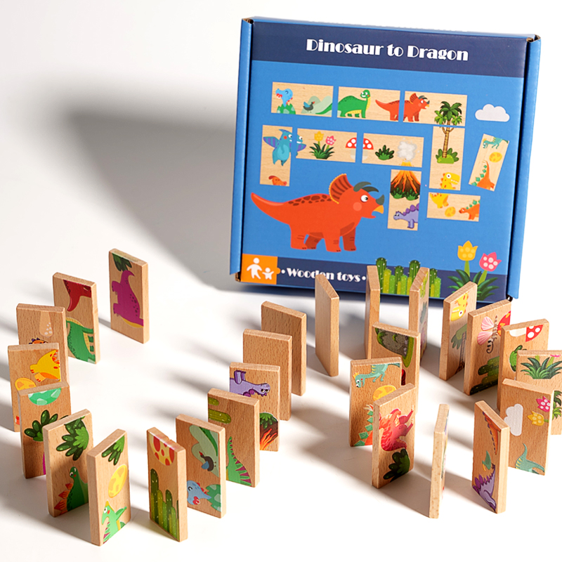Wooden Dinosaur Domino Matchin - Board Game Oath のレビューと価格