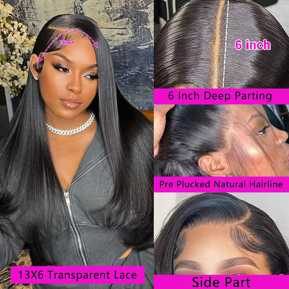 13x6 Straight Human Hair Wigs  - Board Game Queen のレビューと価格