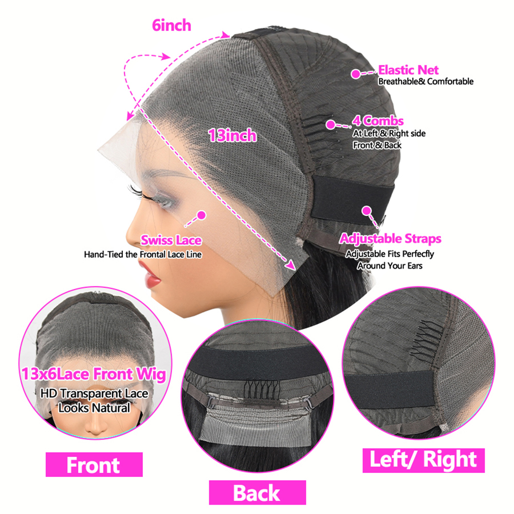 13x6 Straight Human Hair Wigs  - Board Game Queen のレビューと価格