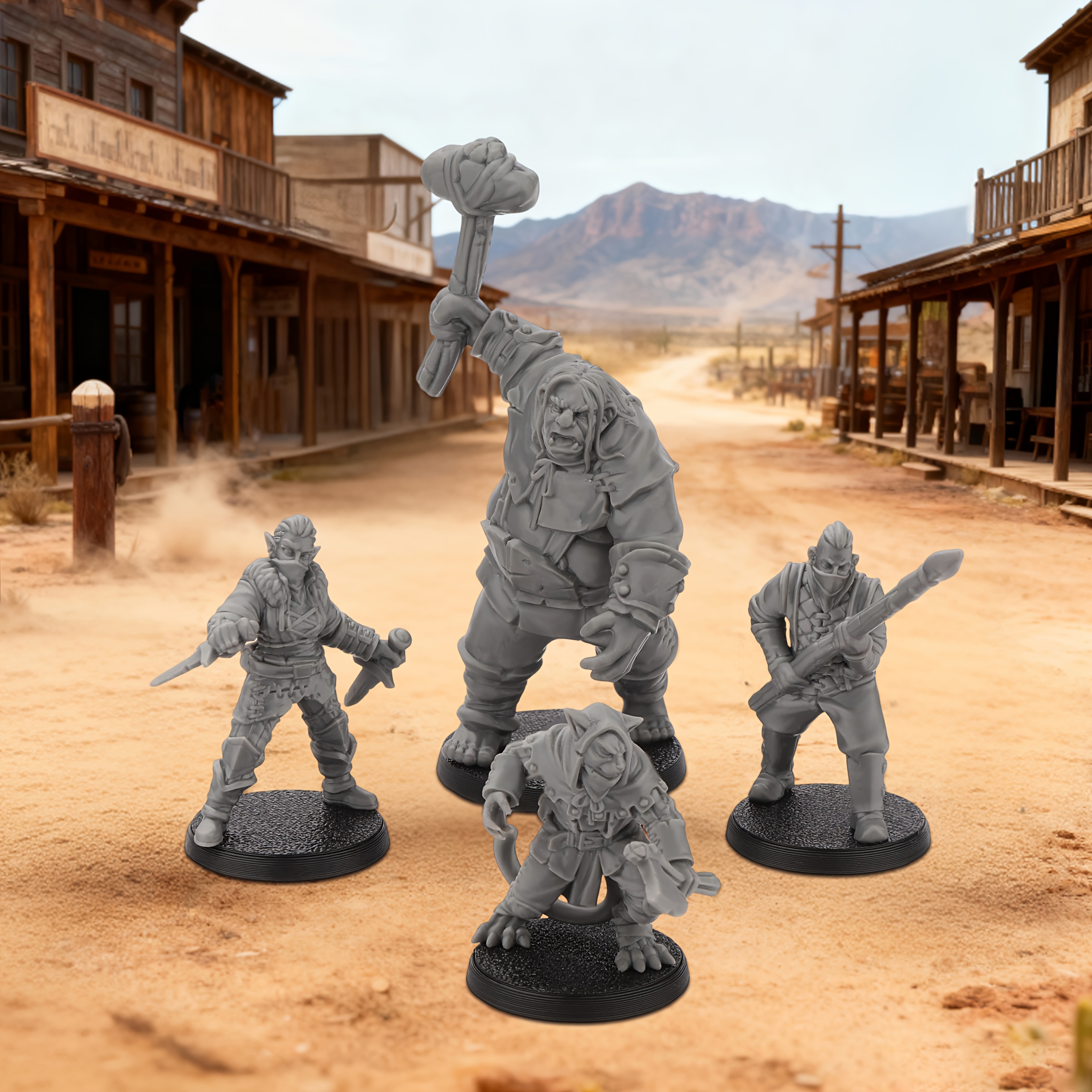4pcs RPG Bandit Miniature - Fa - Board Game Zombie のレビューと価格