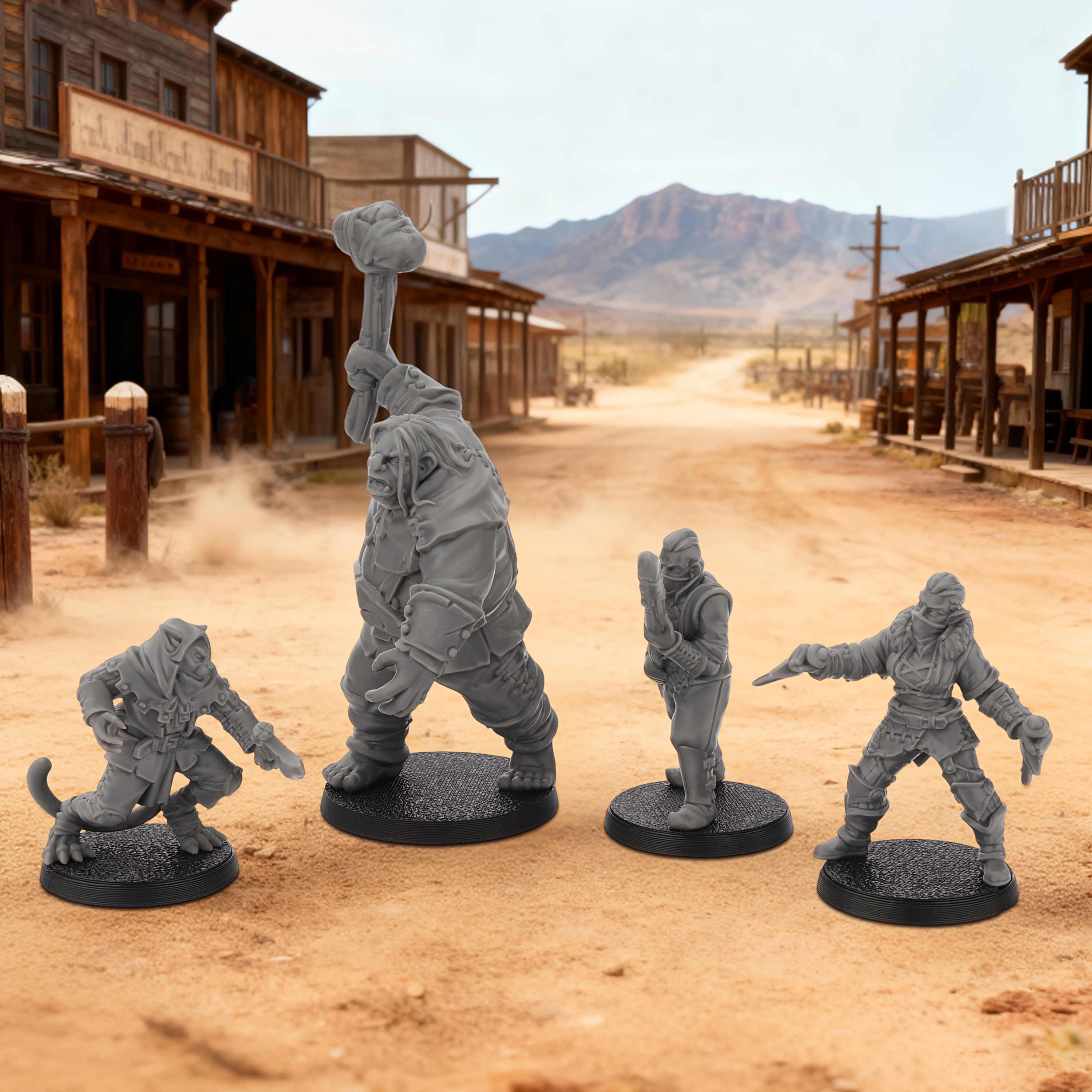 4pcs RPG Bandit Miniature - Fa - Board Game Zombie のレビューと価格