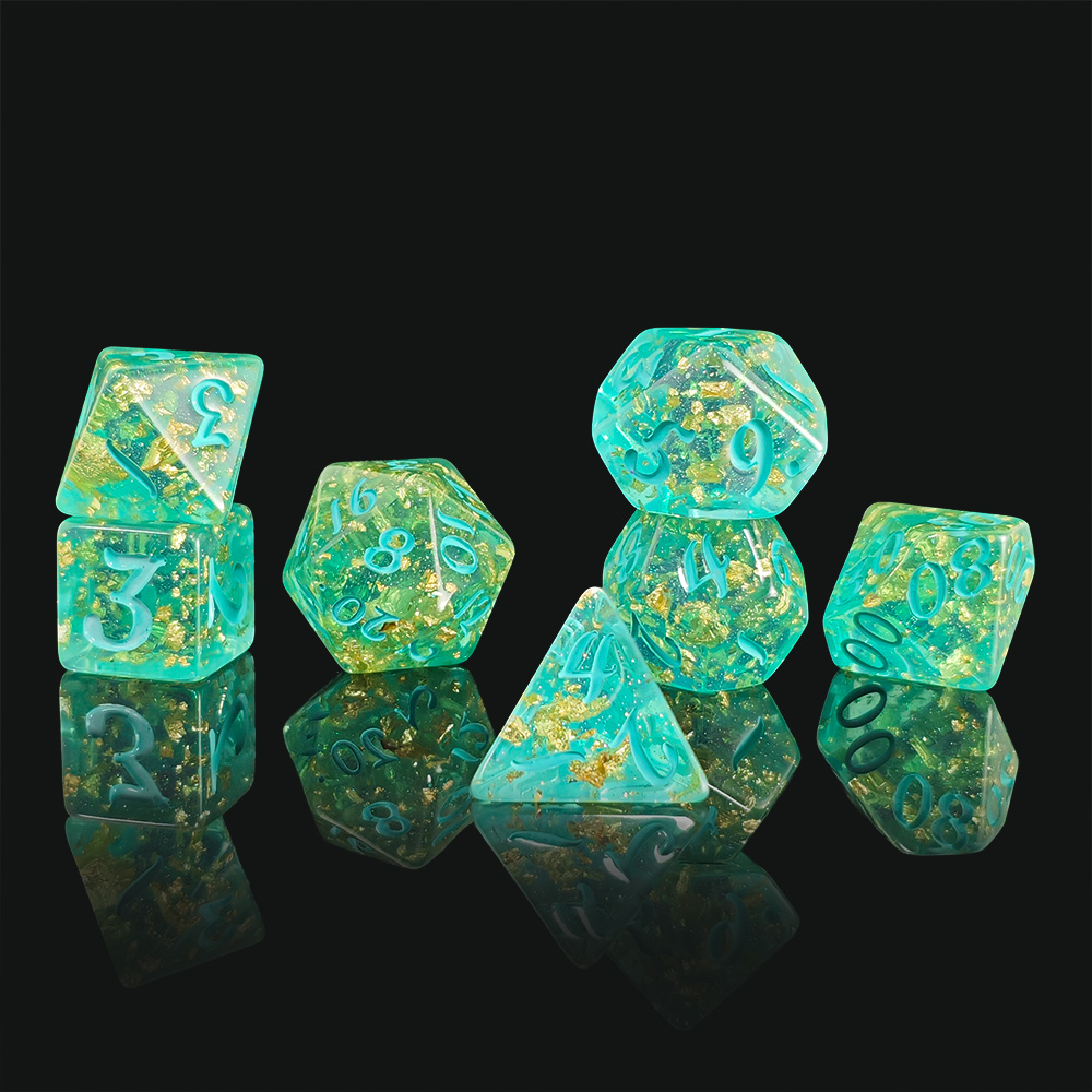 7Pcs/set Glitter Dice Set DnD  - Board Game Live のレビューと価格