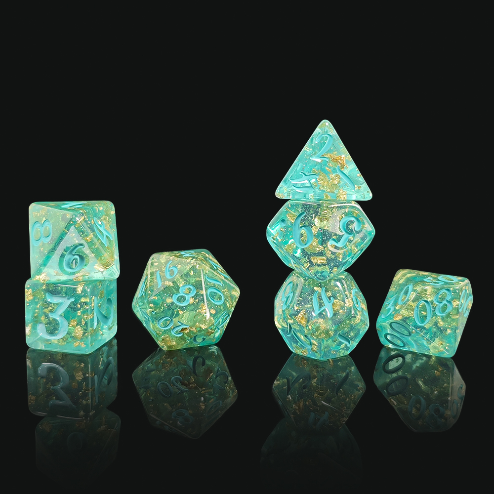 7Pcs/set Glitter Dice Set DnD  - Board Game Live のレビューと価格
