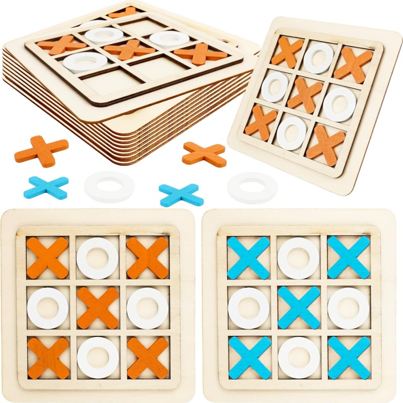 Wooden Tic Tac Toe Games Puzzl - Board Game Family のレビューと価格