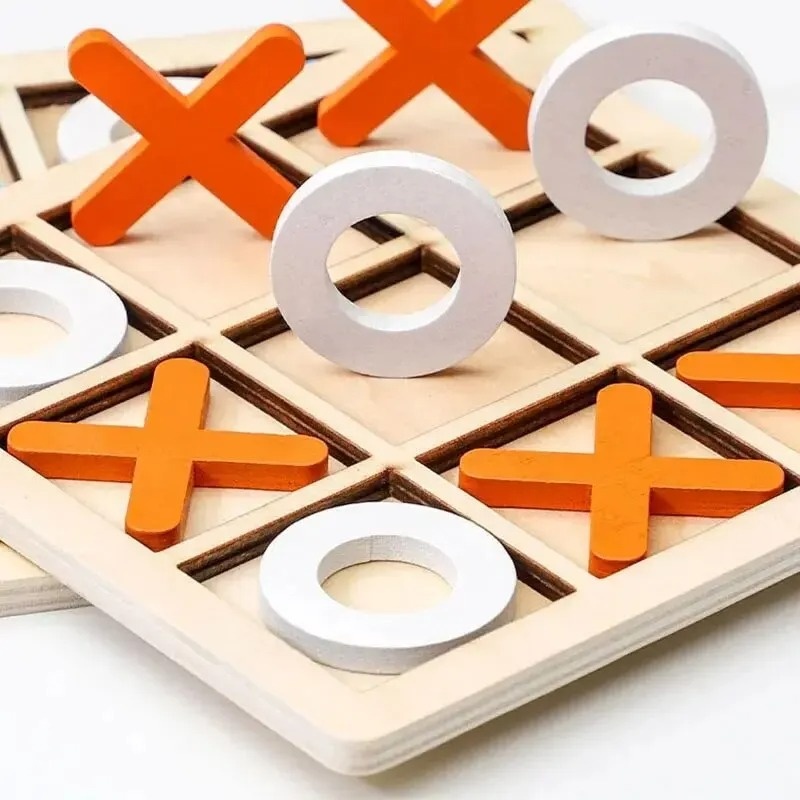 Wooden Tic Tac Toe Games Puzzl - Board Game Family のレビューと価格