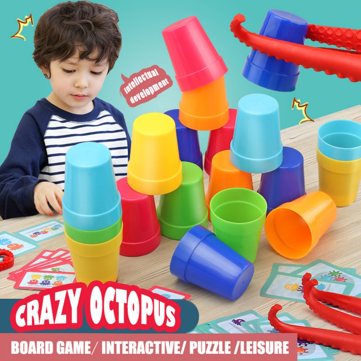 Crazy Octopus Parent-Child Int - Board Game Quick のレビューと価格