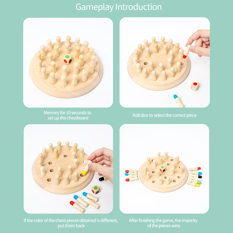 Wooden Chessboard Color Memory - Board Game Oath のレビューと価格