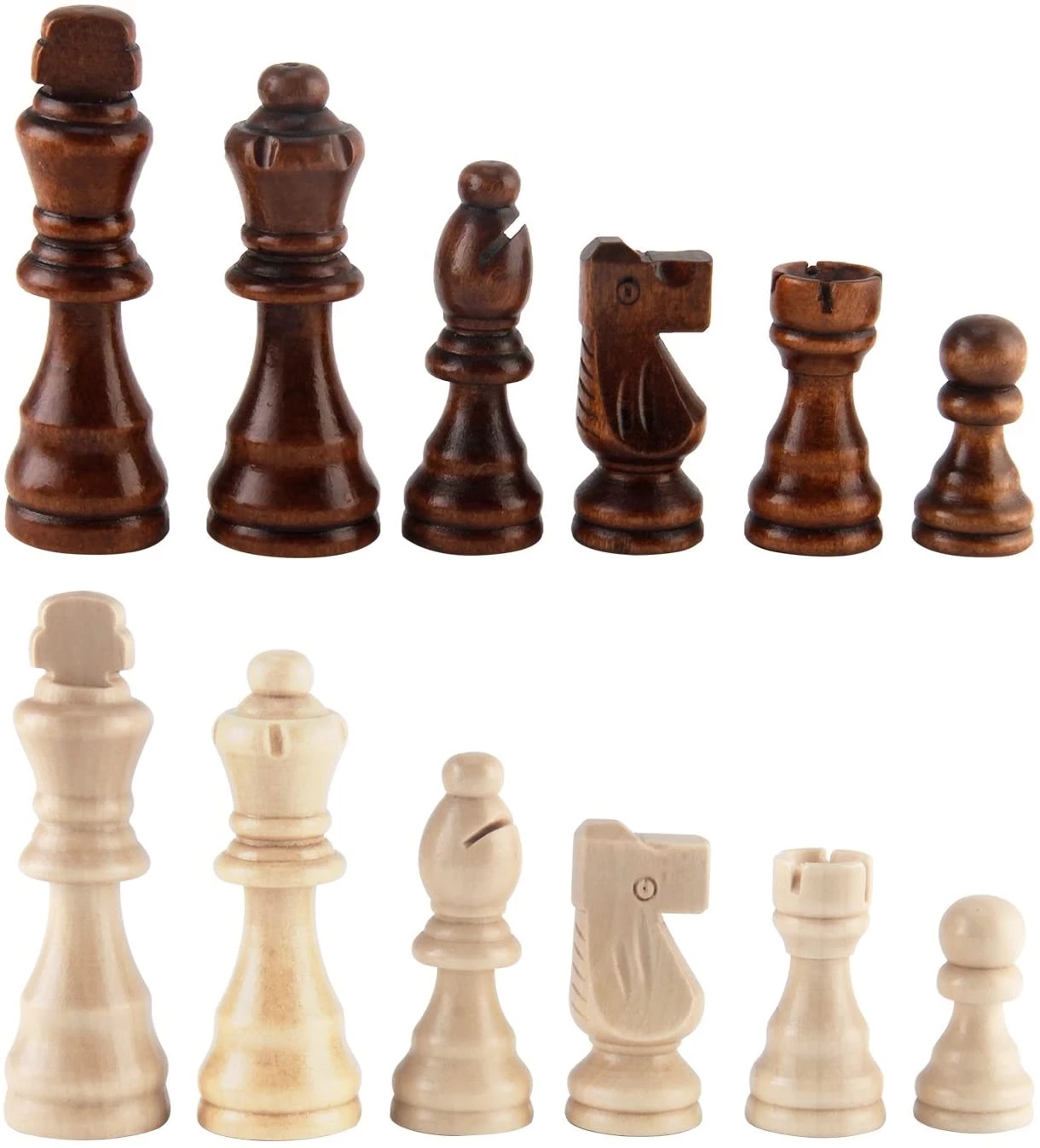 32 Pieses Wooden Chess Standar - Board Game Queen のレビューと価格