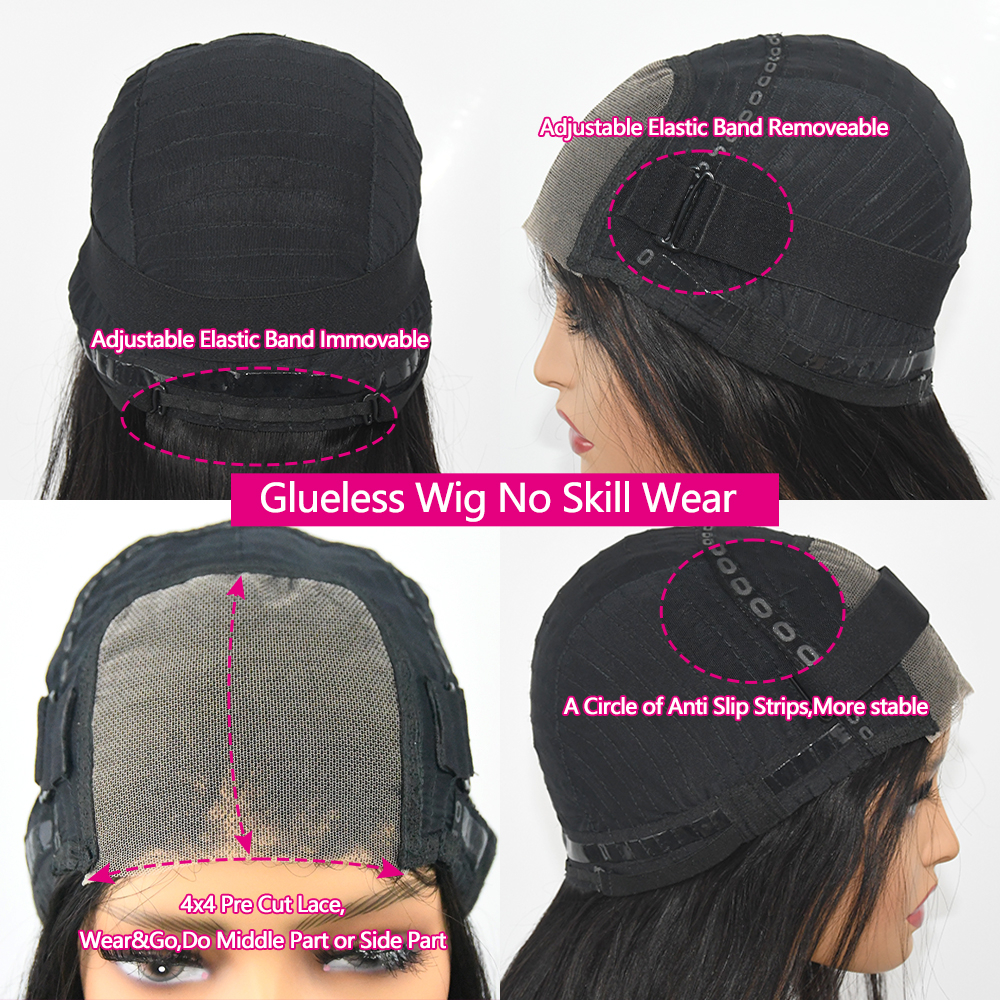 4x4 Glueless Wig BoB Human Hai - Board Game Queen のレビューと価格