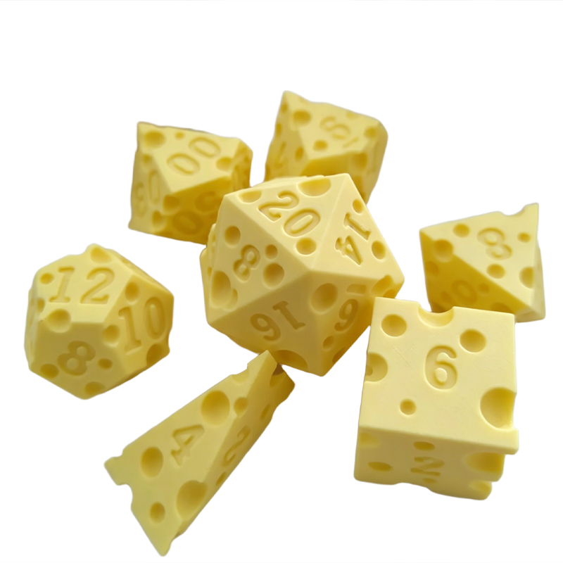 Cheese Polyhedral Dice Set Lay - Board Game Live のレビューと価格