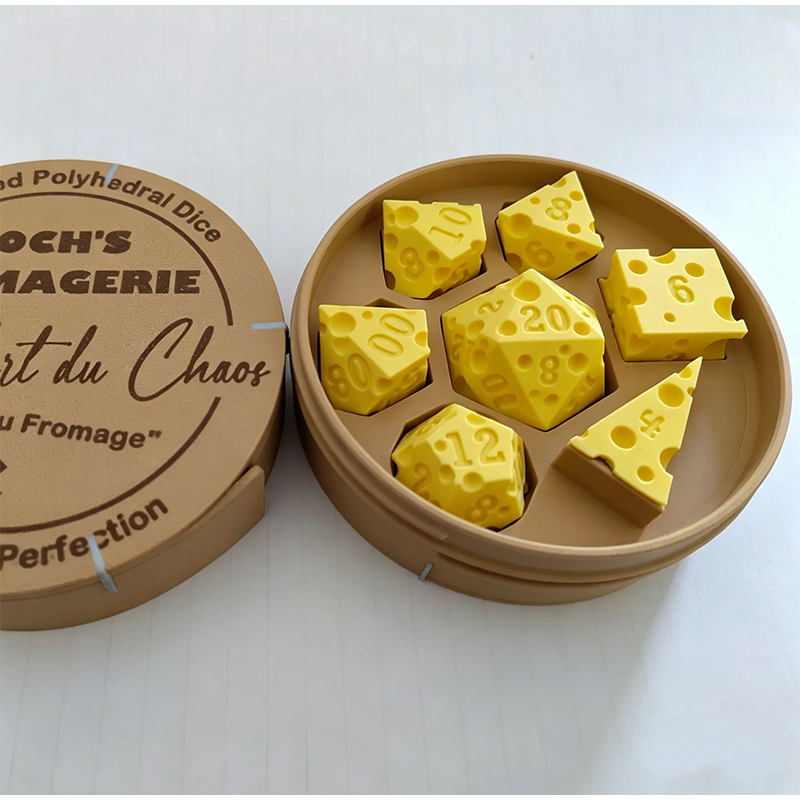Cheese Polyhedral Dice Set Lay - Board Game Live のレビューと価格