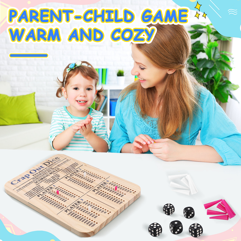 Wooden Crap Out Dice Score Boa - Board Game Family のレビューと価格