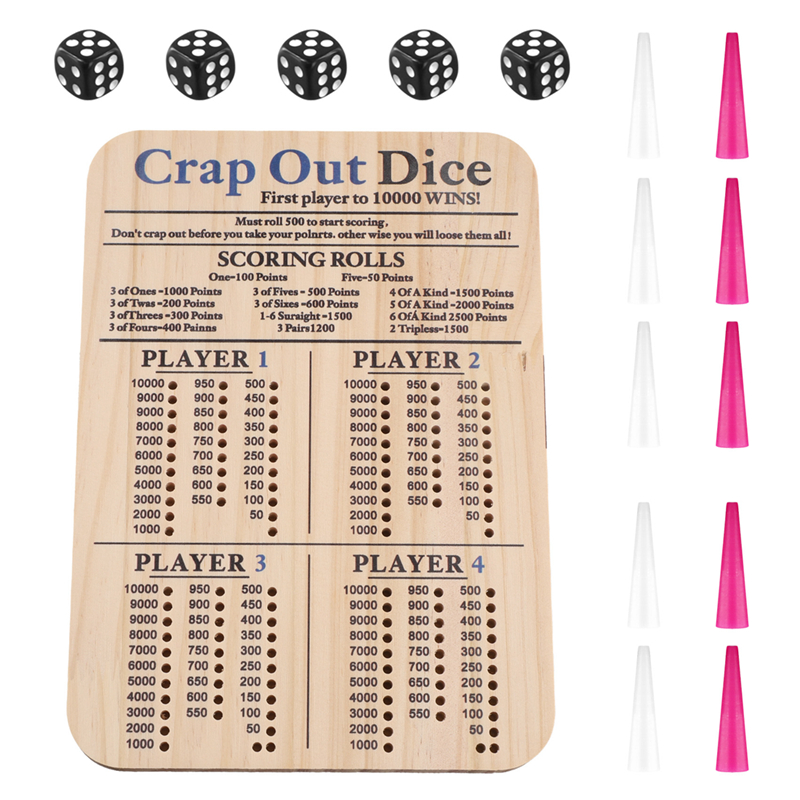 Wooden Crap Out Dice Score Boa - Board Game Family のレビューと価格
